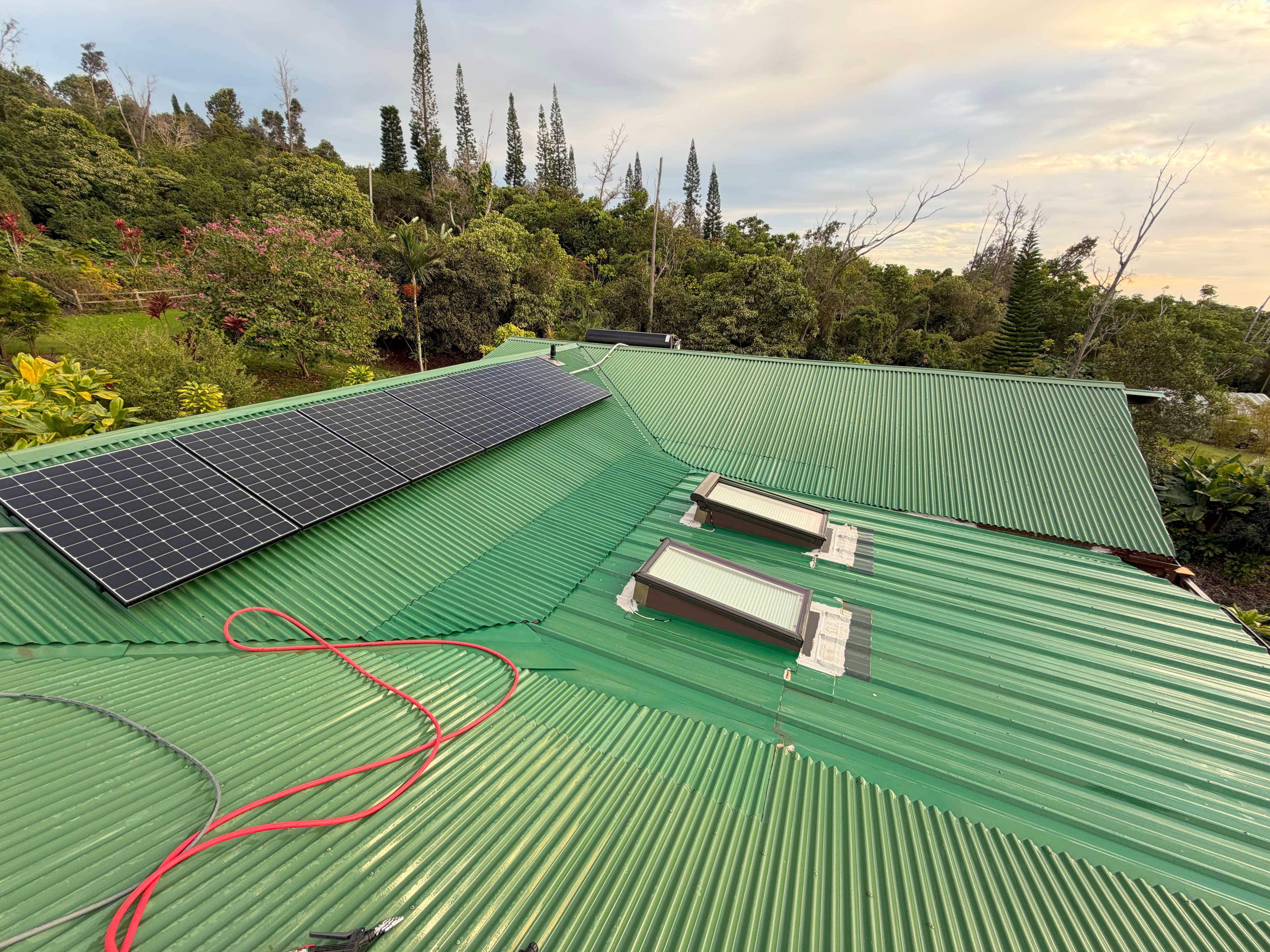 Roof after soft washing service in Kapolei Hawaii