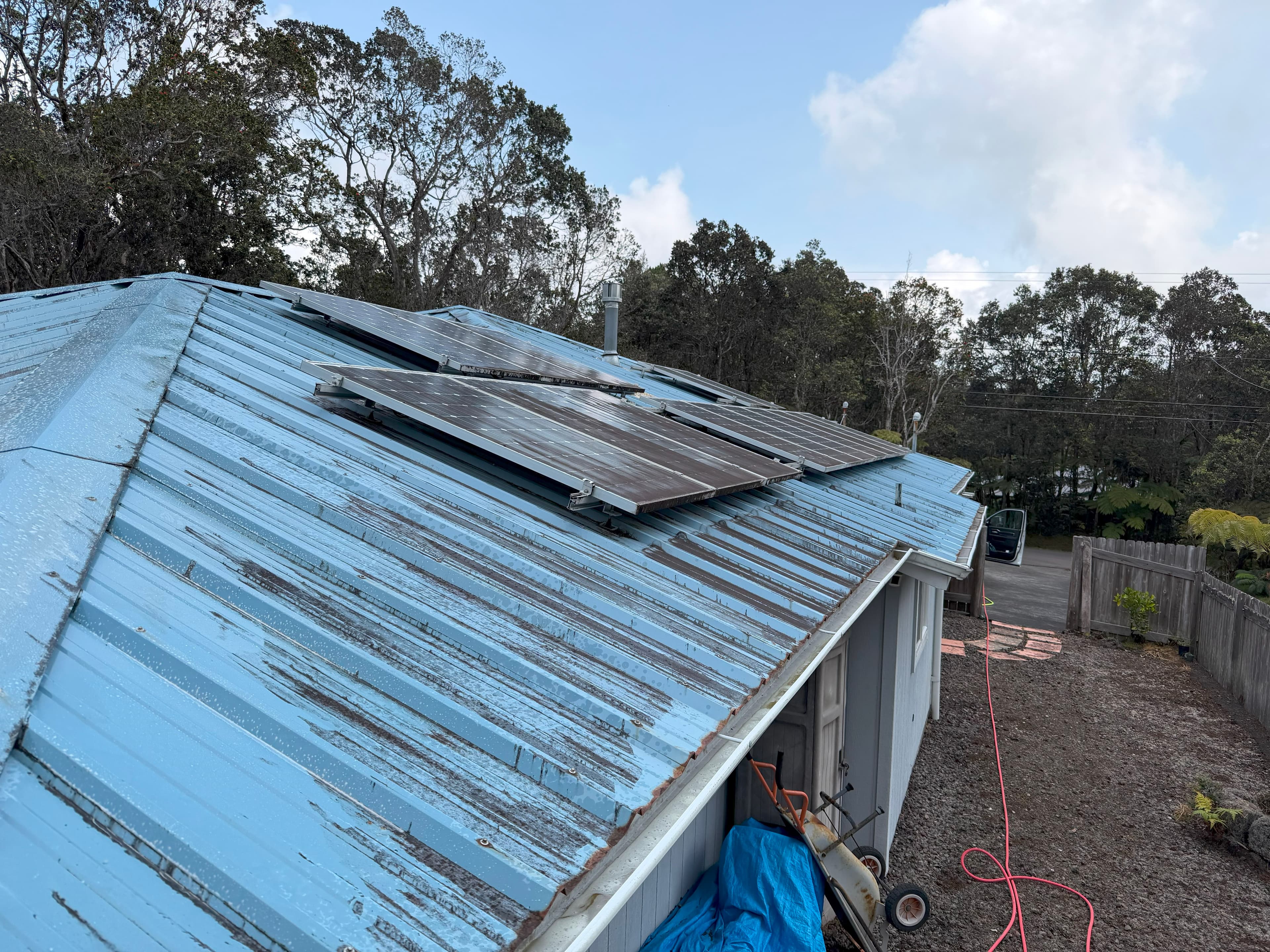 Property before exterior cleaning